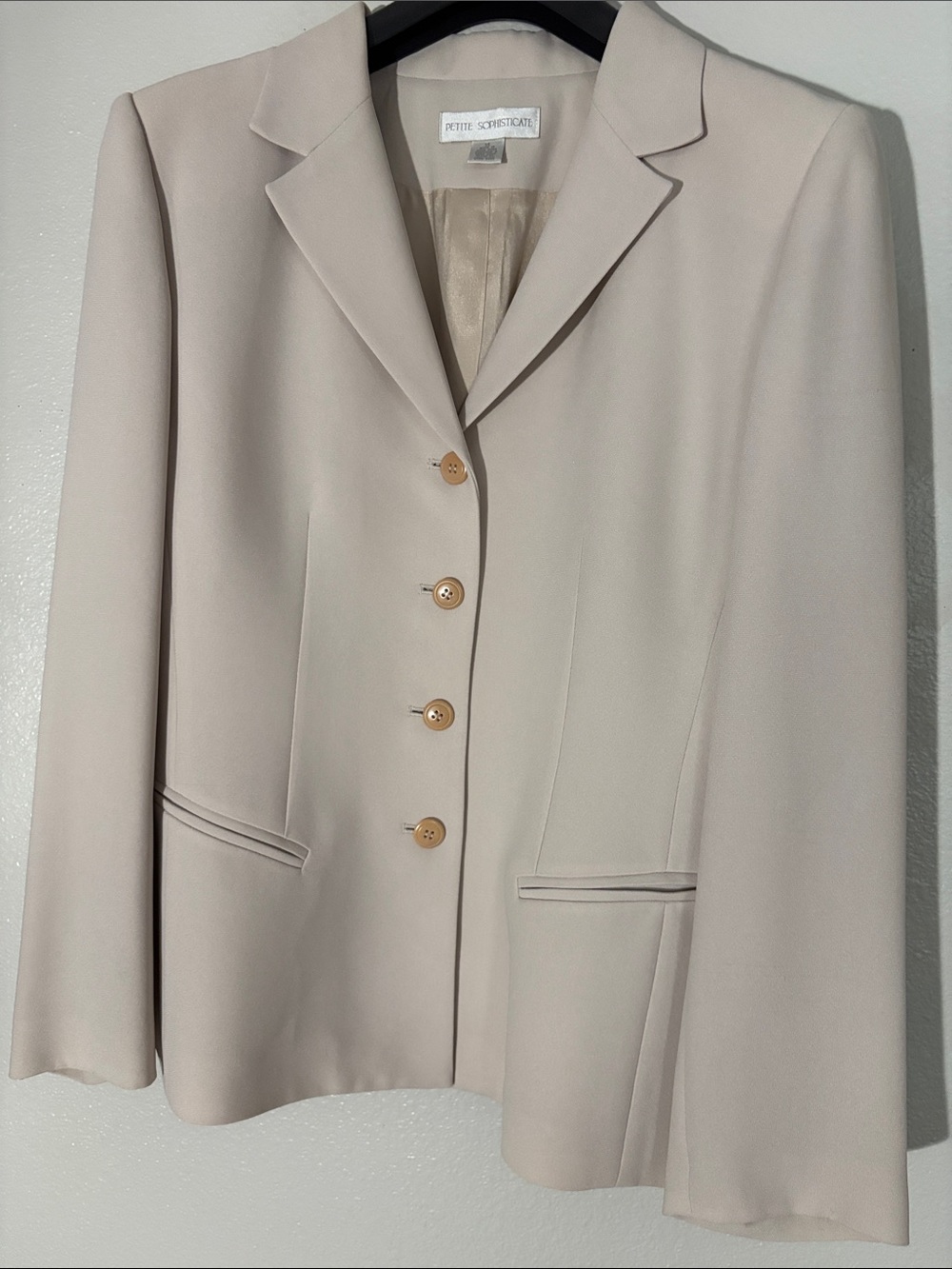 Petite Sophisticate Cream Blazer